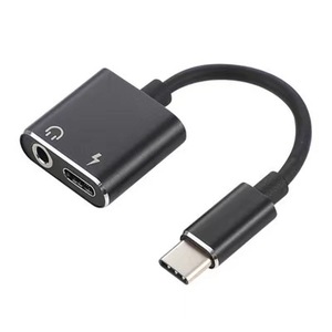 Adaptador dos en uno tipo C para Huawei para teléfonos Xiaomi Vivo O Música y carga Auriculares de audio compatibles con WiFi - Product Image 1