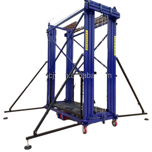 Platform Kerja Teleskopik Lipat Mobile 5m 6m 500kg, Mesin Pengangkat Listrik Kecil untuk Memindahkan Perabotan dalam Konstruksi - Product Image 1