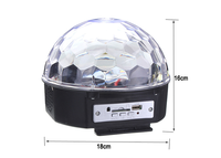 Venta al por Mayor de Luces LED de Discoteca de Alta Calidad MP3 RGBYWP 6 *1w, Bola Mágica de Cristal con Proyector de Luz Activado por Sonido