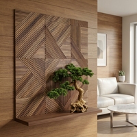 Mosaïque de dalles en noyer noir naturel 3D de qualité supérieure, panneau mural moderne imperméable, décoration intérieure pour salon, fond de télévision