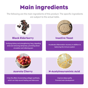 Etiqueta Personal Suplemento alimenticio Niños Apoyo inmunológico Levadura de saúco negro Gotas líquidas Suplemento para niños para refuerzo inmunológico - Product Image 5