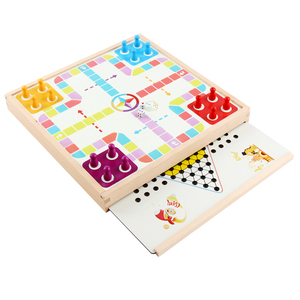 Classic Early Education Toddlers Kids 27 in 1 Board Games Animal/Aeroplane/Chinese Chess/<strong>Draughts</strong>/Gobang <strong>Set</strong> - Product Image 2