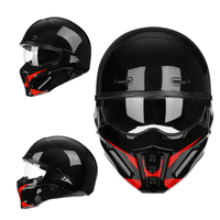 Casque de moto modulaire certifié 3C, mentonnière amovible, prêt à l'emploi