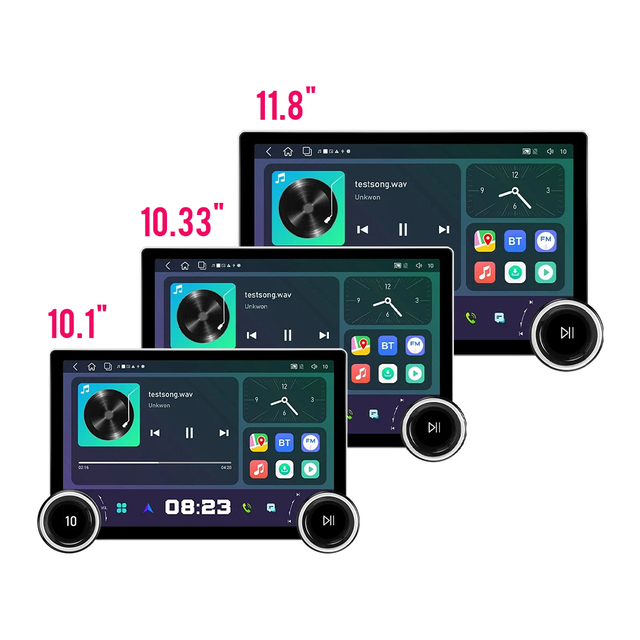 10.1" 10.33" 11.8" Diamond 2k QLED Car Stereo Screen Audio Volume Display Knob Car GPS Touch Screen Android Auto Carplay