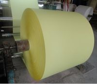 Papel autocopiativo para impresora POS al por mayor de fábrica, imagen azul, pulpa de madera mixta