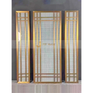 J294 taille personnalisée PVD revêtu de différentes tailles de motifs 201 304 316 paravents pliants en acier inoxydable - Product Image 4