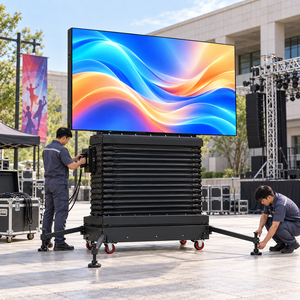 Pantalla LED P5 para exteriores sobre ruedas, reutilizable, para escenarios pequeños, espectáculos en vivo al aire libre, eventos comunitarios y alquiler. - Product Image 5