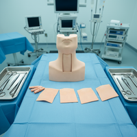 Modèle d'entraînement anatomique avancé pour la ponction cricotyrodienne, la trachéotomie et l'intubation – Modèle humain en PVC pour les écoles de sciences médicales