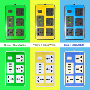 Cordon d'alimentation universel pour carte d'extension domestique avec prise 4 ports et 3 prises USB - Product Image 6