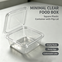 Boîte de pâtisserie jetable en plastique transparent avec couvercle rabattable, empilable, pour donuts, cupcakes et pâtisseries - Vente en gros