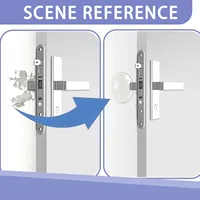 Butoir de porte en silicone, pare-chocs de poignée de porte, 6 pièces, protecteur mural rond en caoutchouc transparent pour bouton de porte