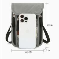 Dompet Organizer leher Travel kustom tempat RFID memblokir paspor kantong leher perjalanan untuk pria dan wanita untuk menjaga dokumen aman