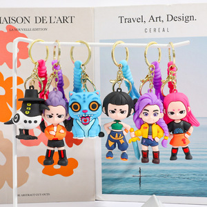 New Arrival KPop Demon Hunters Anime Keychains 3D Silicone Key Rings