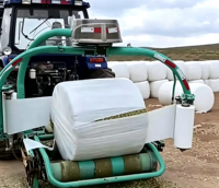 Film d'emballage pour ensilage soufflé en LLDPE résistant aux UV de qualité alimentaire Longxing Lx25 |   Film d'emballage pour balles de foin anti-humidité 25 microns 500 mm 1800 m Shandong