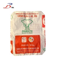 Haute qualité laminé brun carré fond d'étoile d'annonce pp sac de ciment de valve 40kg