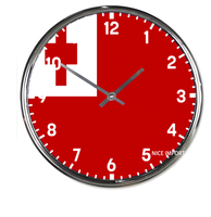 Horloge murale ronde avec drapeau des îles Turcs et Caïcos, horloge silencieuse classique sans tic-tac, fonctionnant à piles, pour le bureau et la maison