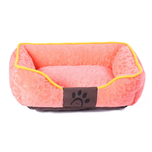 Coussin pour animaux de compagnie en peluche rectangulaire doux et chaud, plusieurs couleurs disponibles, matériau en polycoton, rembourrage en coton PP - Product Image 3