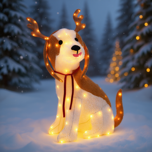 Decoración Navideña para Perros con Luces LED de 43.5 Pulgadas, Decoración Festiva Personalizada - Product Image 2