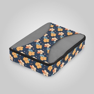 Ensemble de 6 cubes de compression personnalisés pour bagages, motif fleur d'hibiscus hawaïenne, organisateur de vêtements en maille - Product Image 2