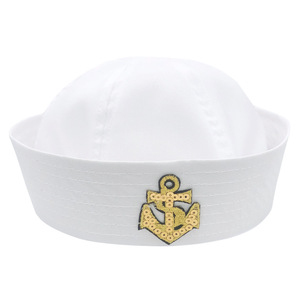 Nouveau Chapeau <span class=keywords><strong>de</strong></span> <span class=keywords><strong>Capitaine</strong></span> <span class=keywords><strong>de</strong></span> Yacht Blanc pour Adulte, <span class=keywords><strong>Casquette</strong></span> <span class=keywords><strong>de</strong></span> Marin Amiral Brodé pour Hommes et Femmes - Product Image 6