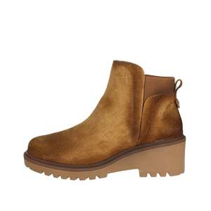 Women's <b>Wedge</b> Ankle <b>Boots</b> 4663 Leather Brown Heel Height 39 - Product Image 1