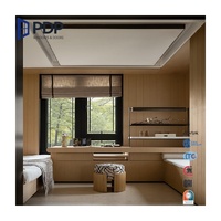 Ventana Decorativa de Aluminio con Doble Acristalamiento y Aislamiento Acústico, Diseño de Rejilla China, Ventana Abatible de Estilo Antiguo Chino