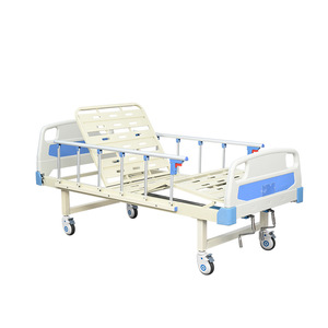 Lit médical manuel à double manivelle M02, lit de soins multifonctionnel en ABS pour usage domestique des personnes âgées - Product Image 1