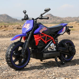 Moto électrique tout-terrain 24V pour enfants de 5 à 7 ans, voiture à pédales en plastique, construction unisexe - Product Image 1