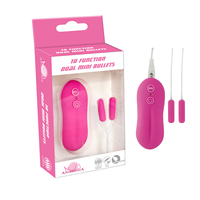 Dualer Mini-Bullet-Vibrator mit ABS-PU-Beschichtung, Wasserdicht, 10 Funktionen, Mehrere Geschwindigkeiten, Persönlicher Massager für Frauen und Paare