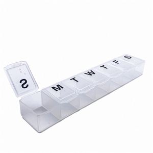 Pastillero Portátil Mini de Viaje para 7 Días con 7 Compartimentos, Caja de Medicamentos de Plástico para Uso en Exteriores y Almacenamiento de Pastillas - Product Image 4