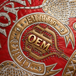 Veste universitaire en cuir d'agneau avec broderie appliquée OEM pour homme, veste d'aviateur en cuir avec strass personnalisée pour l'hiver - Product Image 3