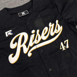 เสื้อเบสบอลแบบถ่ายเทความร้อน ออกแบบเองได้ เสื้อเบสบอลไซส์ใหญ่ ป้องกันรังสียูวี บริการ OEM - Product Image 4