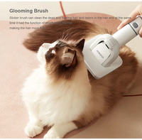 Kit de nettoyage pour animaux de compagnie professionnel 7 en 1, aspirateur pour animaux de compagnie à faible vibration, pour petits chiens et chats