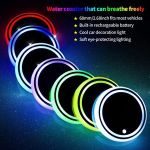 Posavasos LED para <span class=keywords><strong>Coche</strong></span> con Luz <span class=keywords><strong>de</strong></span> Logotipo, Carga USB, Inserto Luminoso para Accesorios <span class=keywords><strong>de</strong></span> Ambiente Interior Personalizados Universales - Product Image 3