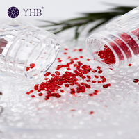 Strass en verre rouge grande taille à double pointe pour nail art DIY, vente en gros d'usine
