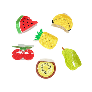 Fermacapelli a forma di artiglio della serie Fruit da 8 cm, accessori per capelli per donne e ragazze - Product Image 1