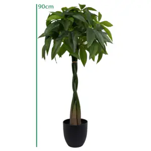 90cm yapay simüle plastik bitkiler kokusuz bahçe dekor Bonsai gerçekçi aquatica kestane para ağacı Pachira pacarpa