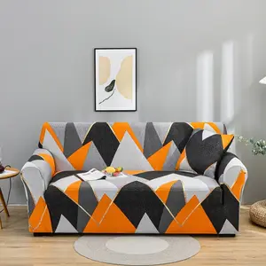 Moderne bedruckte Sofabezug Dehnungs-Elastische Schürzbezug L-förmig Milchseiden-Sofa-Stuhlbezug