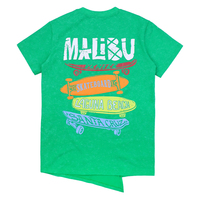 T-shirt Homme Oversize en Coton Vert 100% avec Logo Personnalisé et Design Irrégulier – Vente en Gros de Chemises Unies à Manches Courtes pour Hommes