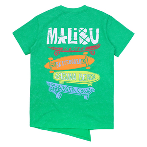 Camiseta <span class=keywords><strong>de</strong></span> Diseño Irregular con Logotipo Personalizado, 100% Algodón, Color Verde, para Hombre, Talla Grande, Lisa, al por Mayor, <span class=keywords><strong>de</strong></span> Manga Corta, Estampada - Product Image 3