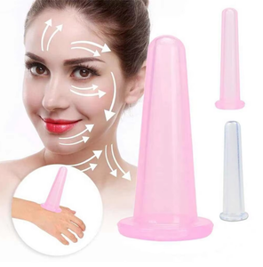Silicone ventouses pot maison Anti <span class=keywords><strong>Cellulite</strong></span> Massage thérapie outil visage Durable vide canettes <span class=keywords><strong>ventouse</strong></span> Transparent/rose - Product Image 2
