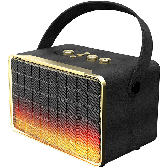 Coffee Color 30W Powerful Bt Speaker USB AUX RGB Lights FM Radio TWS Pairing IPX5 Waterproof 3000mAh Battery for Outdoor Party