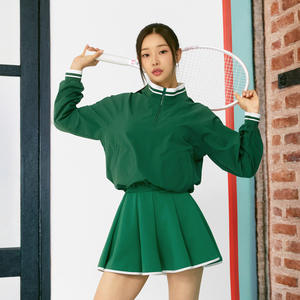 Toptan tenis giyim 2 takım Mini etek ince kızlar için nefes spor eğitimi egzersiz Golf tenis takım elbise - Product Image 1