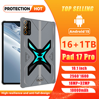 Tablette de jeu Pad 17 Pro 11 pouces 120Hz AMOLED 16 Go de RAM 1 To 108MP Caméra 8000mAh Charge rapide 5G Double SIM GPS Lumières colorées