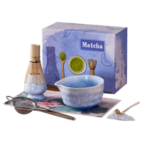 Ensemble d'outils de préparation du matcha personnalisable et professionnel, bol à matcha avec ensemble de chasen, kit de préparation du matcha pour la maison