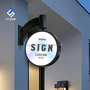 Hộp đèn quảng cáo <span class=keywords><strong>LED</strong></span> năng lượng mặt trời hình chữ nhật có thể tùy chỉnh, biển hiệu thương mại cho cửa hàng ngoài trời, thiết kế bằng nhôm - Product Image 2