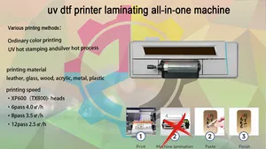 Impresora adhesiva uv dtf 2 en 1, envoltura de película ab pet, laminación de película