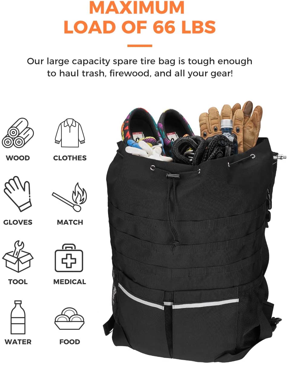 Multi-Pockets Backpack Waterproof Car back Cargo Carrier Trailer cover Traveling Bag Storage