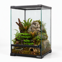 Terrarium Arborescent Compact REPTIZOO 12x12x18 Pouces pour Gecko, Grenouille, Invertebrés – Cage Verticale en Verre Anti-Escape pour Reptiles – Habitat Nano