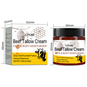 Crème <span class=keywords><strong>Visage</strong></span> Réparatrice Hydratante et Lissante à Base de Suif de Bœuf Nourri à l'Herbe et Miel, Répare la Barrière Cutanée, Marque Privée Personnalisée - Product Image 2